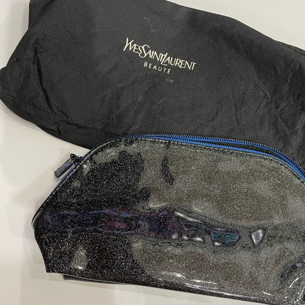 YSL beauty bag with glitter